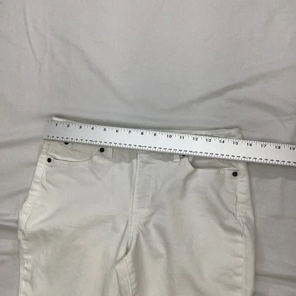 Talbots Heritage Straight Leg White Denim Jeans Womens Size 6 Classic Pants - Picture 2 of 10